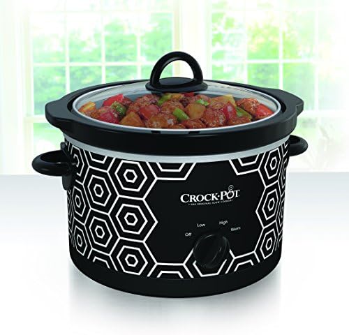 4.5 Quart Portable Slow Cooker – Black & White - Curated Catalog F4