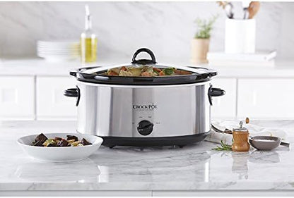 7 Quart Oval Manual Slow Cooker – Stainless Steel - Curated Catalog Y3