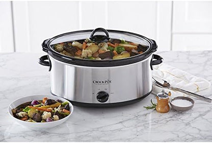 7 Quart Oval Manual Slow Cooker – Stainless Steel - Curated Catalog Y3