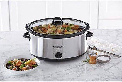 7 Quart Oval Manual Slow Cooker – Stainless Steel - Curated Catalog Y3