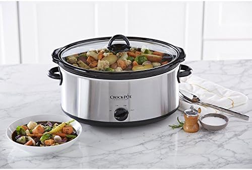 7 Quart Oval Manual Slow Cooker – Stainless Steel - Curated Catalog Q3