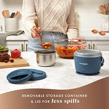 Electric Lunch Box Food Warmer 20oz – Faded Blue - Curated Catalog K6