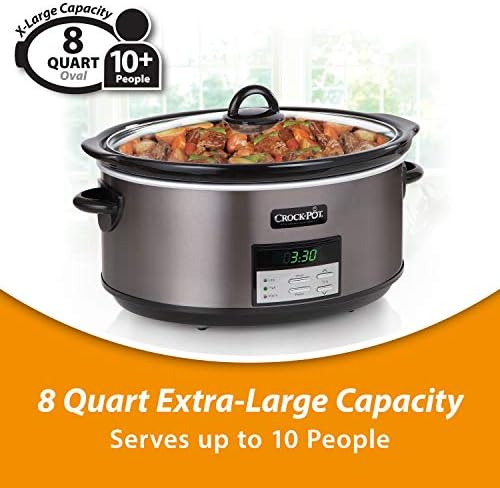 8 Quart Programmable Slow Cooker with Auto Warm - Curated Catalog O8
