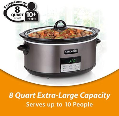 8 Quart Programmable Slow Cooker with Auto Warm - Curated Catalog O8