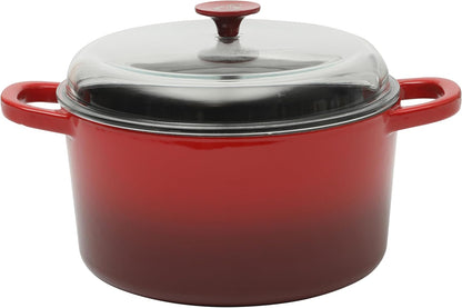 3 Quart Enameled Cast Iron Dutch Oven – Aqua - Curated Catalog J2