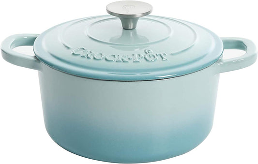 3 Quart Enameled Cast Iron Dutch Oven – Aqua - Curated Catalog W2