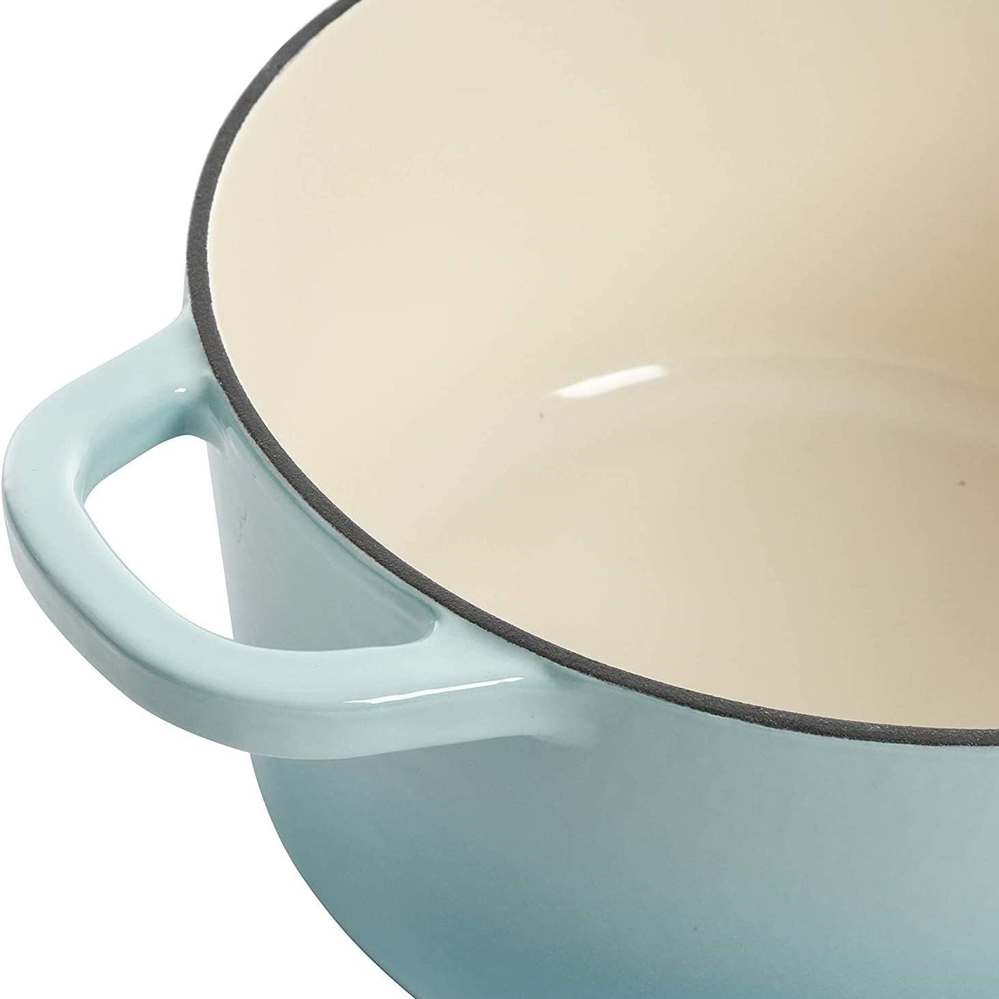 3 Quart Enameled Cast Iron Dutch Oven – Aqua - Curated Catalog W2