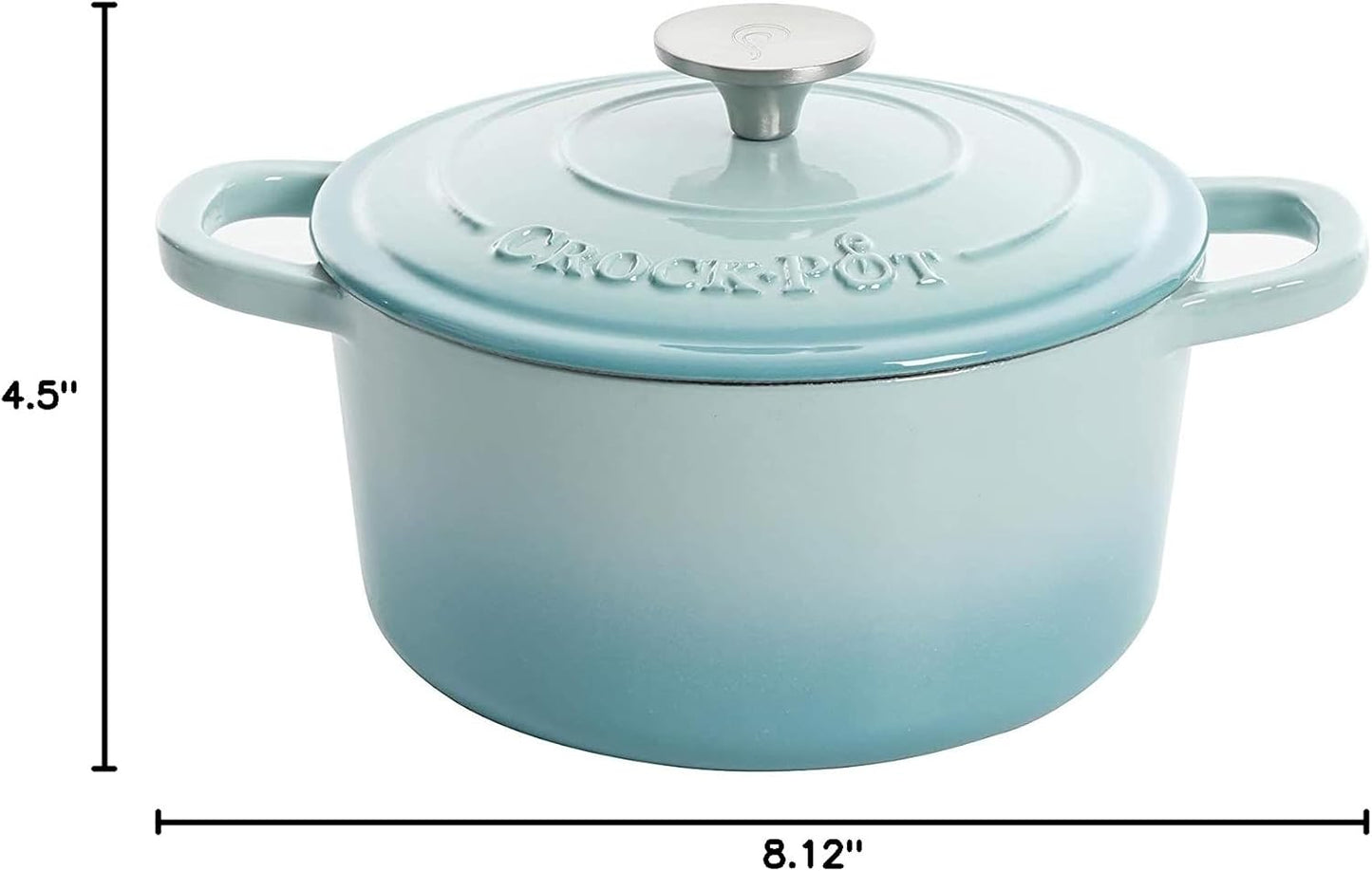3 Quart Enameled Cast Iron Dutch Oven – Aqua - Curated Catalog W2