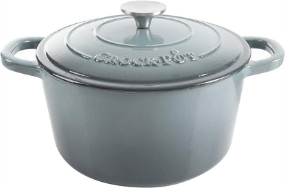 3 Quart Enameled Cast Iron Dutch Oven – Aqua - Curated Catalog J2
